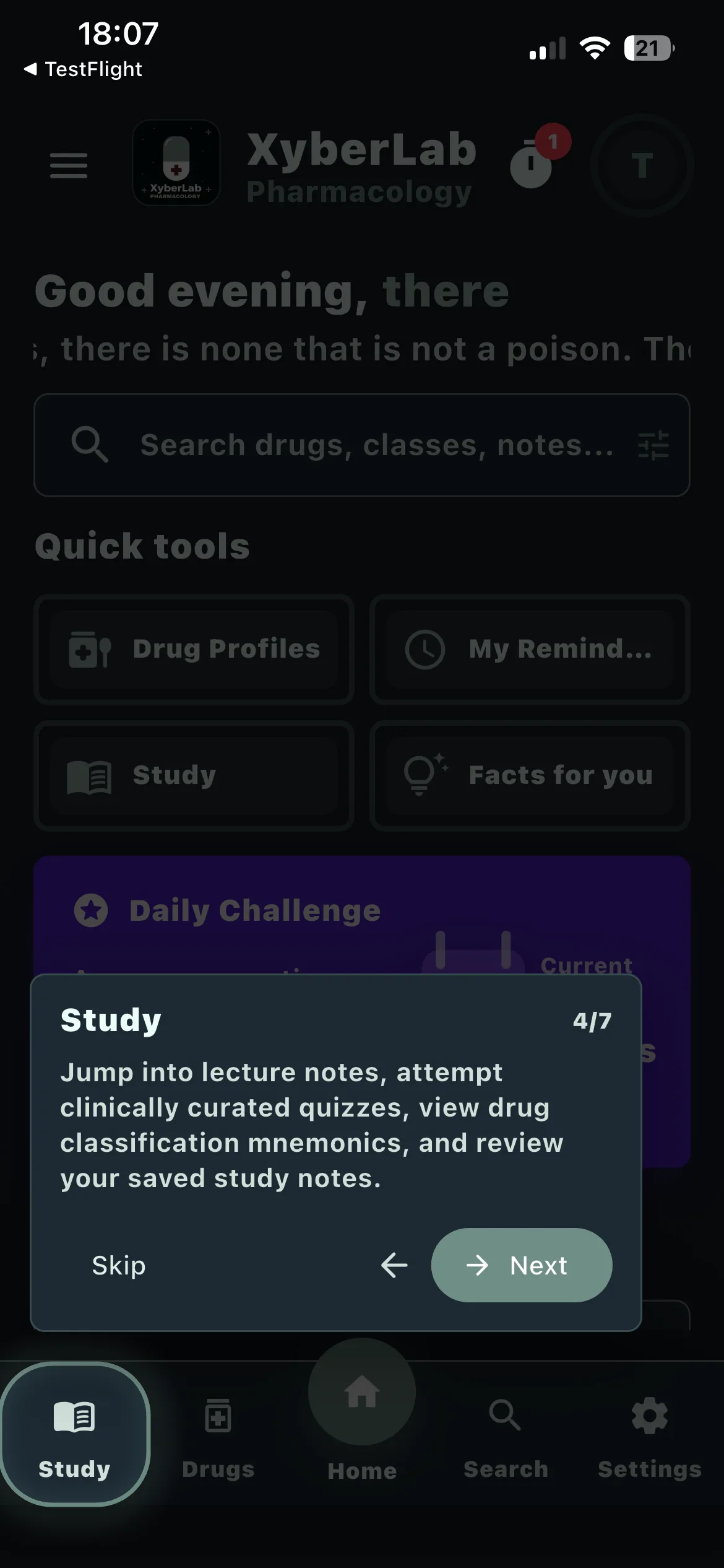 Xyberlab Pharmacalogy screenshot