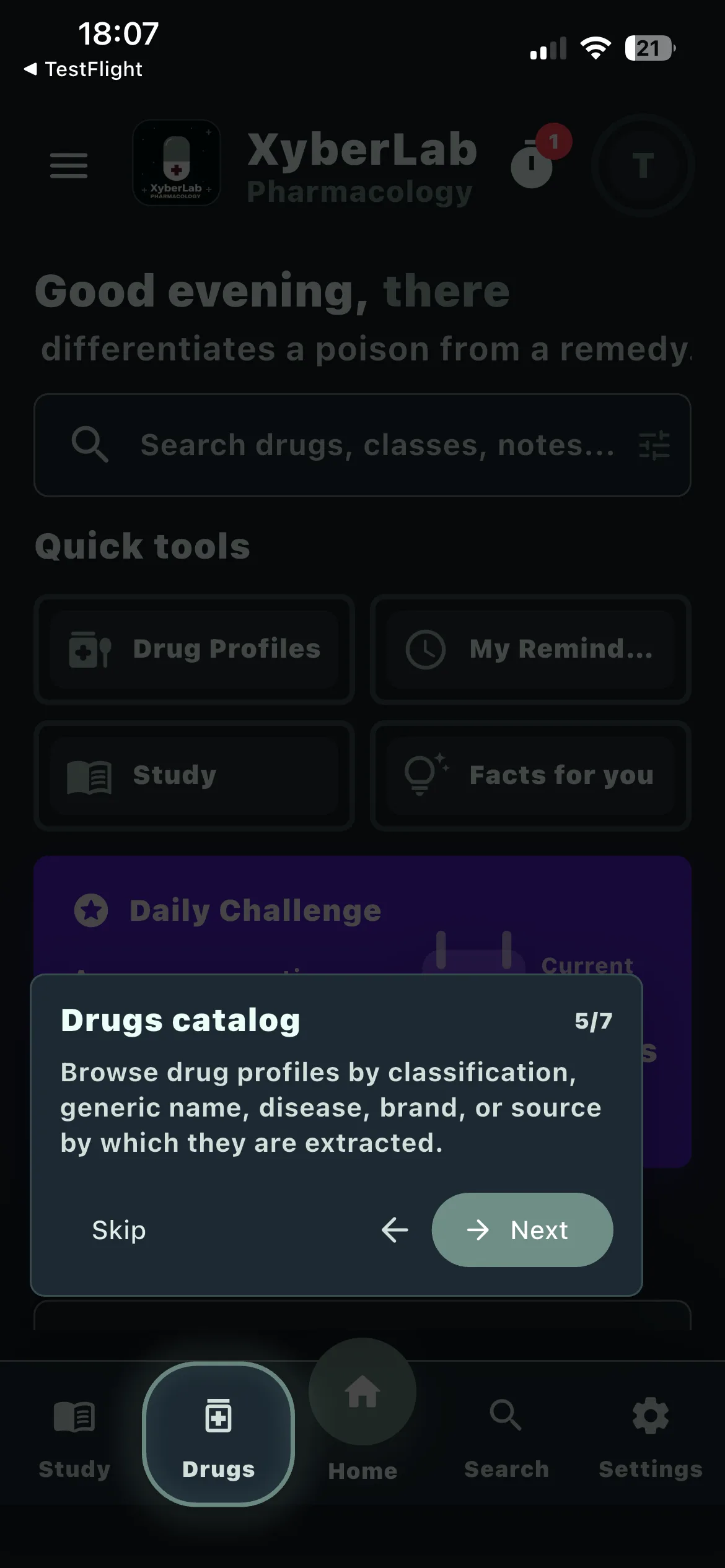 Xyberlab Pharmacalogy screenshot